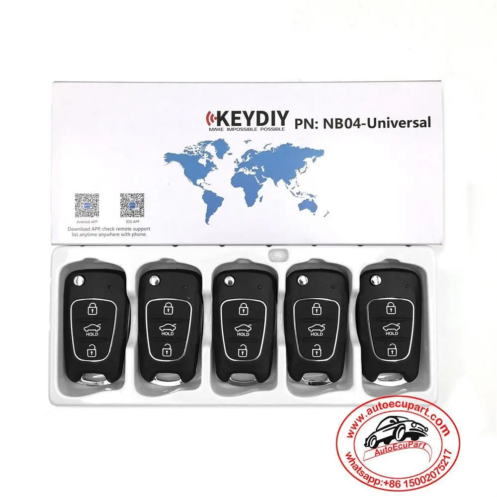 5Pcs Kd Nb04-Universal Multi-Functional Remote Control Key 3 Button (Keydiy Nb Series) 1