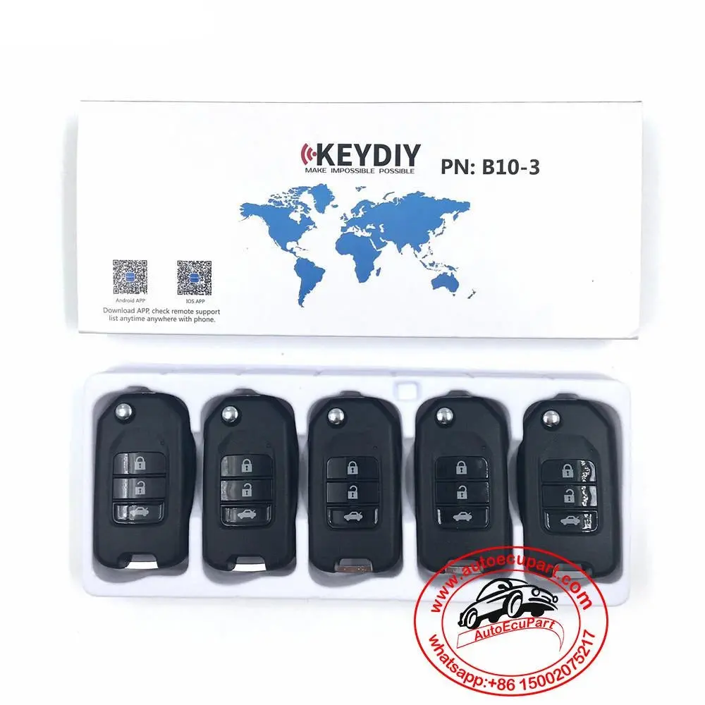 5Pcs Kd Nb10-3 Universal Multi-Functional Remote Control Key 3 Button (Keydiy Nb Series) 1