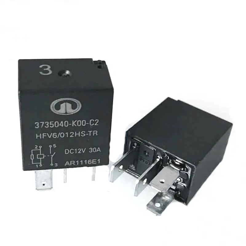 5Pcs New Fuse Relay 3735040-K00-C2 Hfv6/012Hs-Tr Dc12v 30A For Great Wall Wingle Haval 1