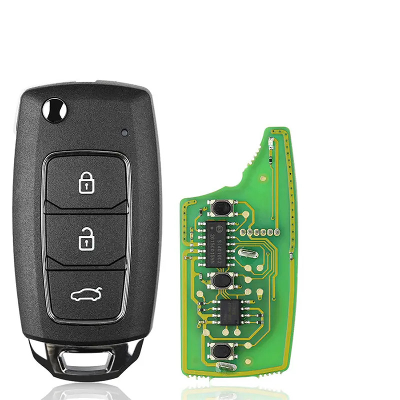 5Pcs Xkhy05en Vvdi Wire Remote 3 Buttons Xhorse Universal Flip Key Hyundai Type 1