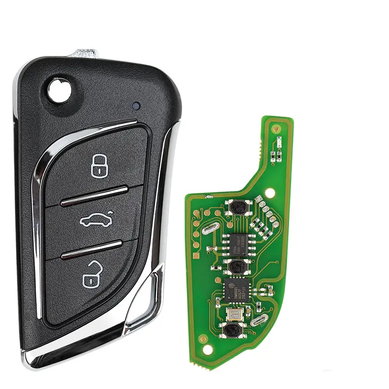 5Pcs Xklks0en Vvdi Wire Remote Control 3 Buttons Xhorse Flip Key Knife Style 1