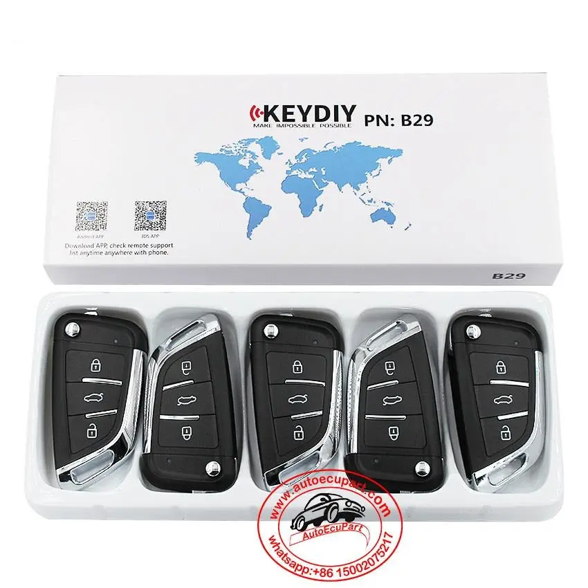 5Pcs Kd B29 Universal Remote Control Key 3 Button (Keydiy B Series) 1