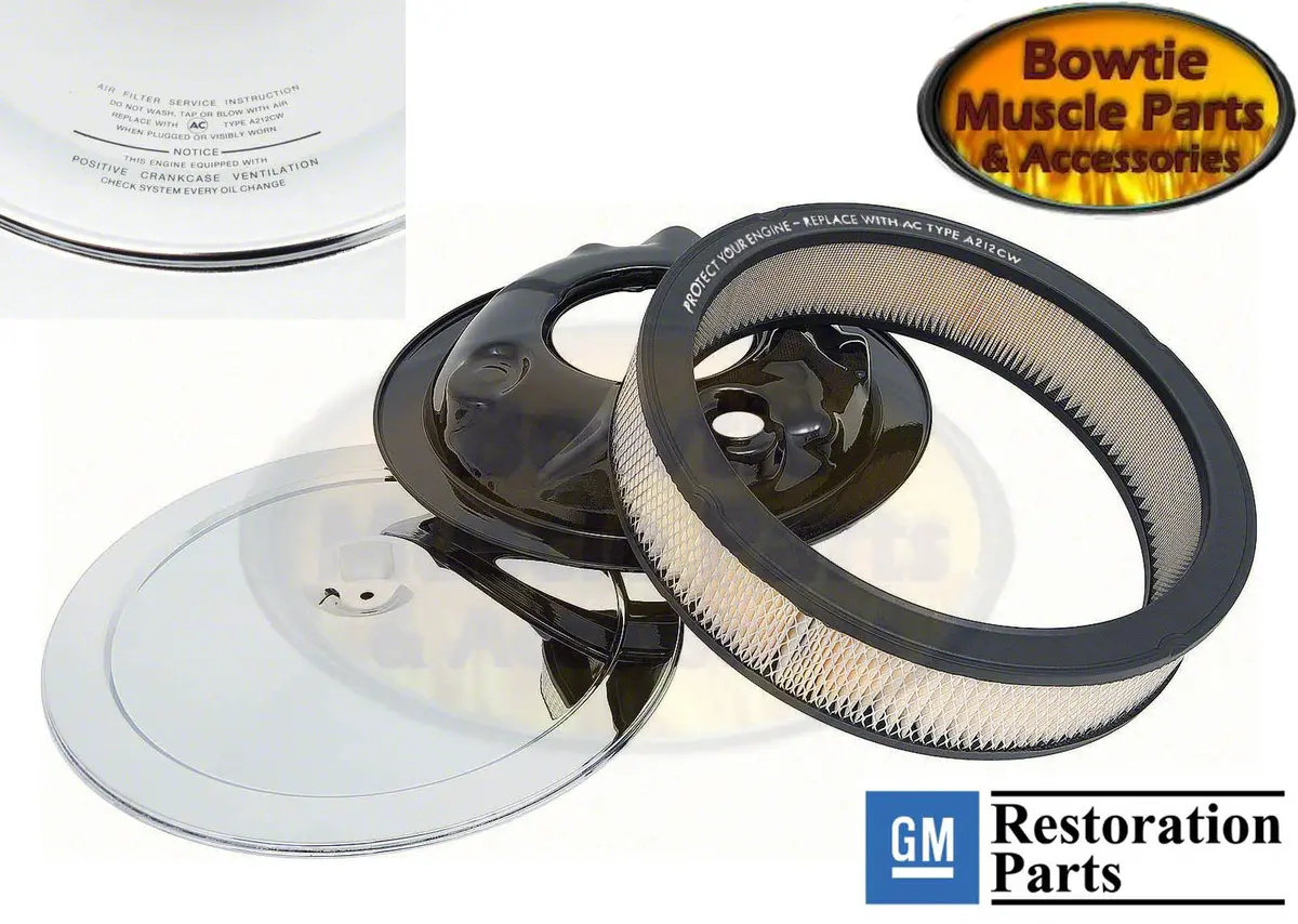 66-69 Camaro Nova Chevelle Oe Air Cleaner 302 396 Factory Silkscreen On Lid 1