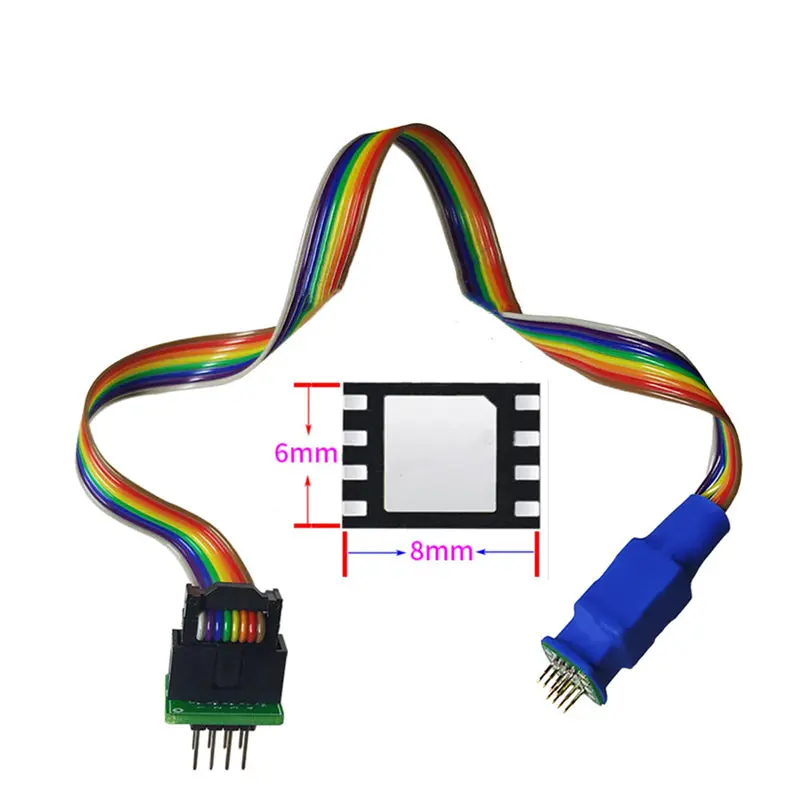 6X8mm Qfn8 Dfn8 Wson8 Pogo Chip Adapter Probe Touch Holder For Ch341a Tl866 Rt809h Programmer 1