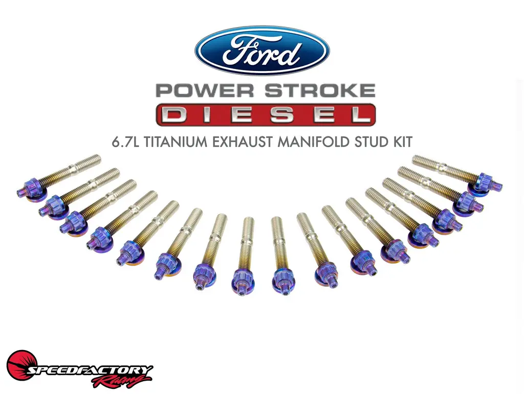 Speedfactory Titanium Exhaust Manifold Stud Kit - Ford Diesel 6.7L 1