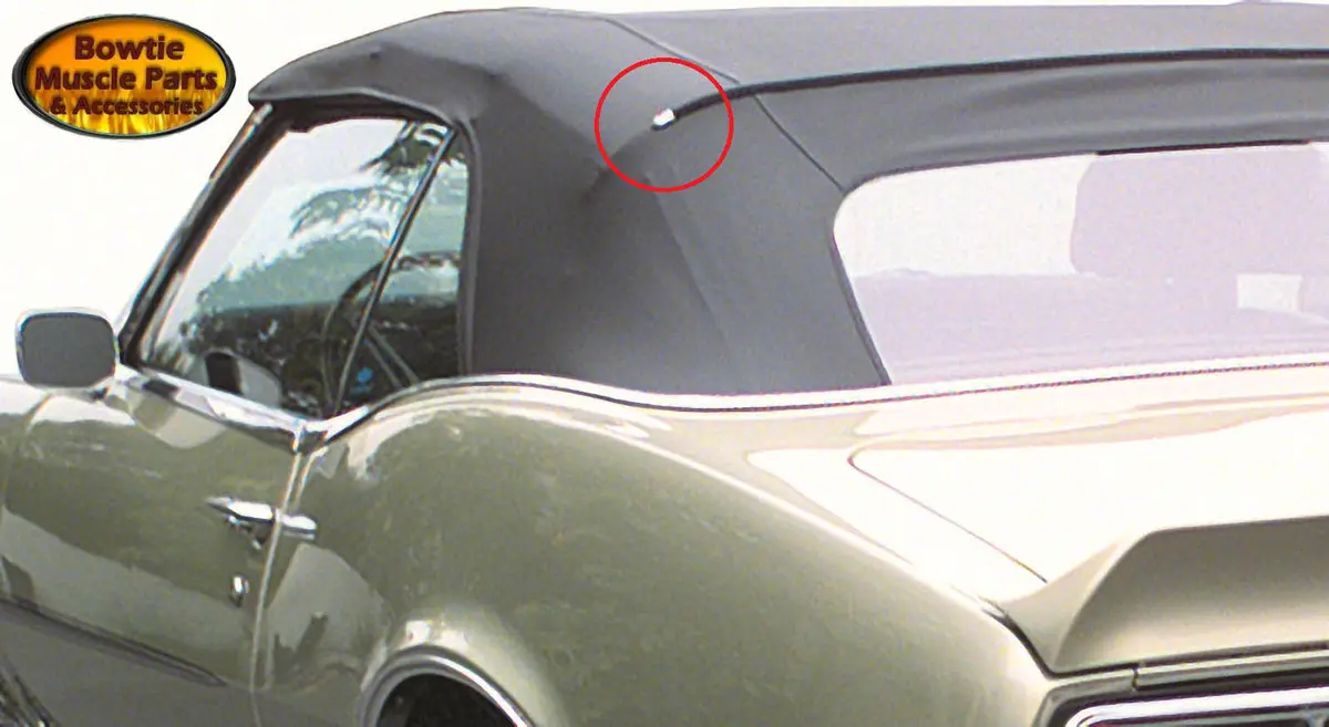 Camaro Firebird Impala Convertible Rear Bow Outer Trim Binding Clip W Screws 1