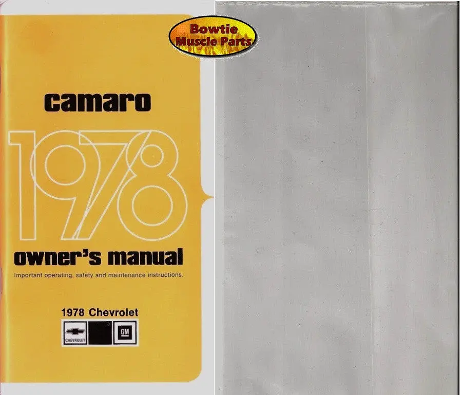 1978 78 Camaro Factory Owners Manual With Storage Bag 1