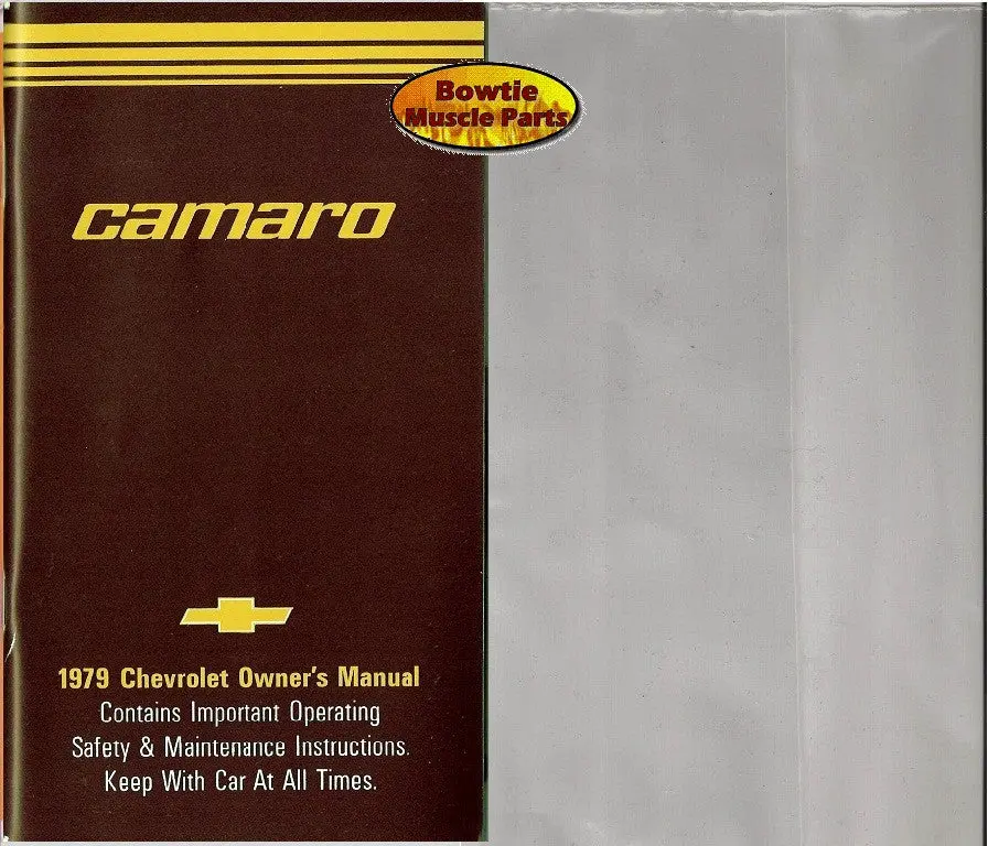1979 79 Camaro Rs Z28 Factory Owners Manual With Storage Bag 1