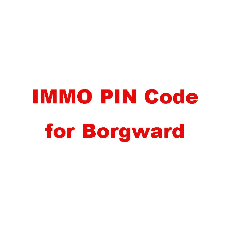 8 Digit Immo Pin Code Calculation For Borgward 1