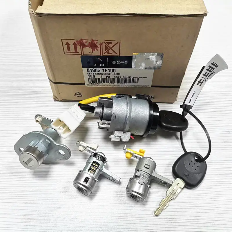 81905-1E100 Driver Passenger Door Lock Cylinder Set With 2 Keys 819051E100 For Hyundai Accent 2006-2011 1