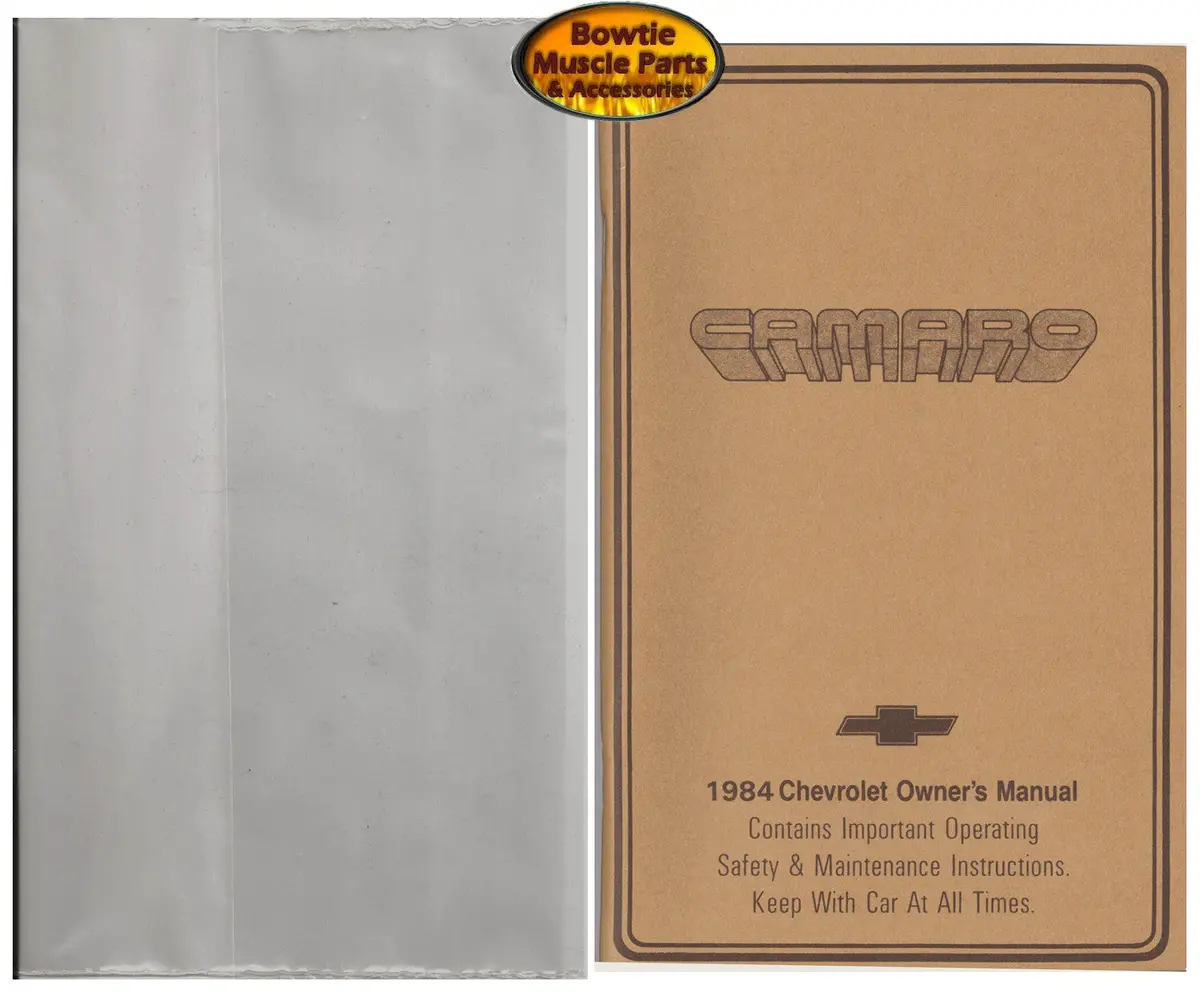 1984 84 Camaro Z28 Berlinetta Factory Owners Manual Owner's With Storage Bag 1