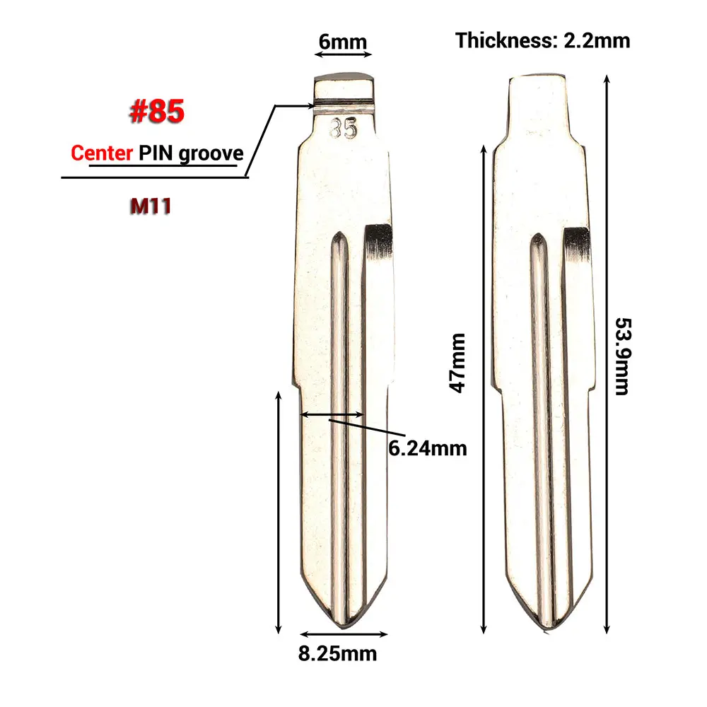 #85  Remote Key Blade For Chery M11 A3 Eastar Cross 1