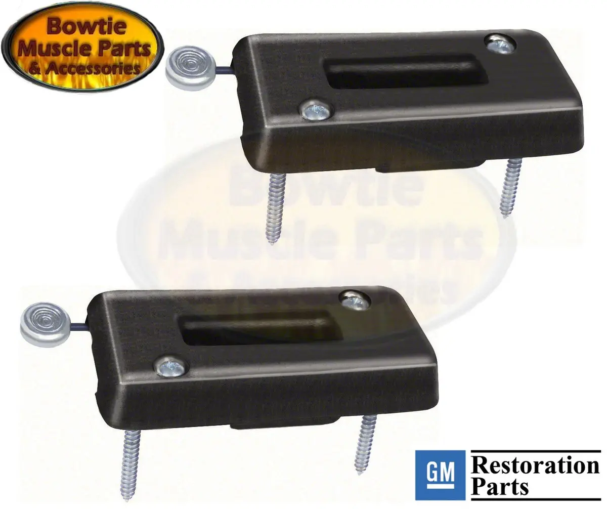 69 Camaro Firebird Bezel Escutcheons For Headrest Retainers Bracket Black 1