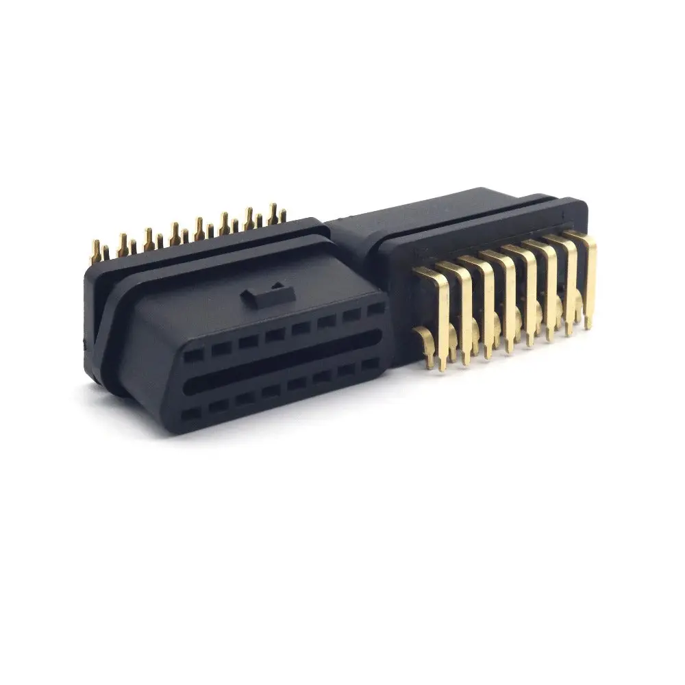 2000Pcs 90 Degree 16-Pin Obd2 Female Connector 16Pin Obd Adapter Socket Plug For Diagnostic Interface 1