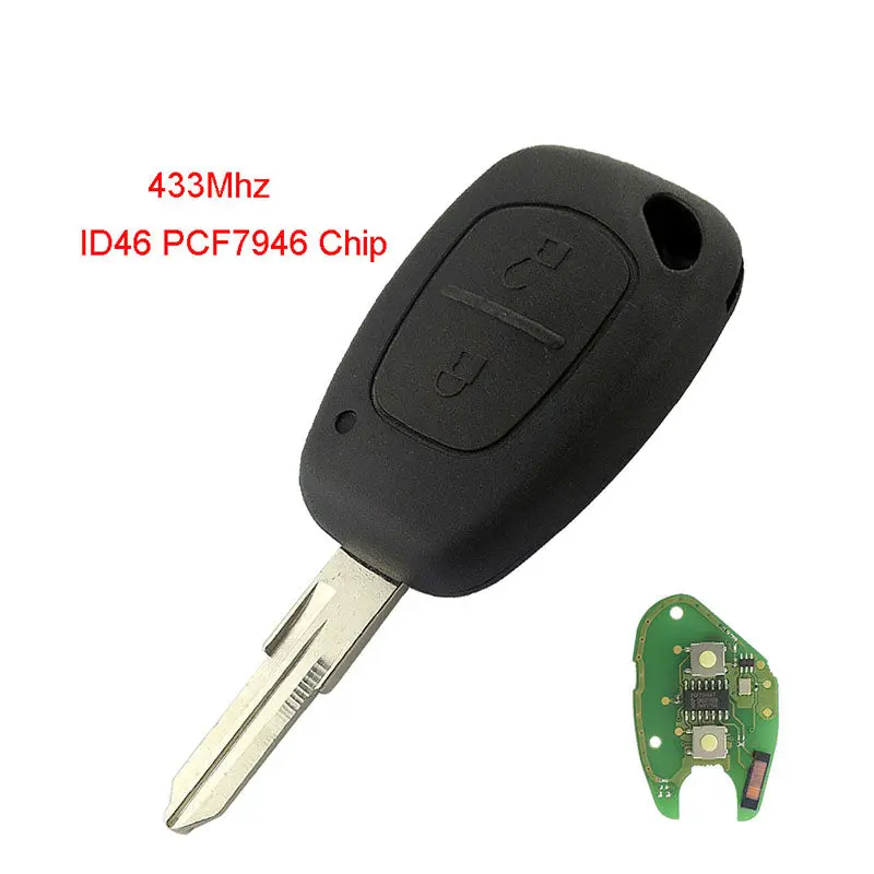 91167009 Remote Key 433Mhz Pcf7946a Hitag2 For Renault Master Kangoo 2 Button Vac102 1