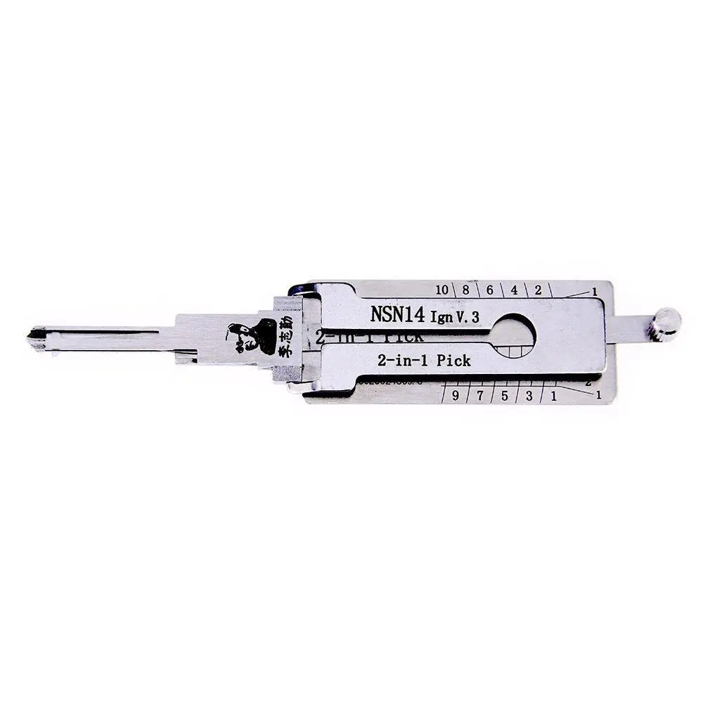 Original Lishi Nsn14 Da34 Sub1 X237 10-Cut 2-In-1 Pick - Ignition 1