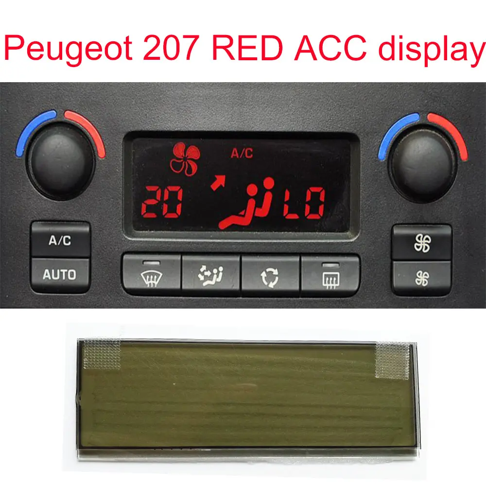96430991Xt Air Conditioning Pixel Repair Red Led Display For Peugeot 207 1