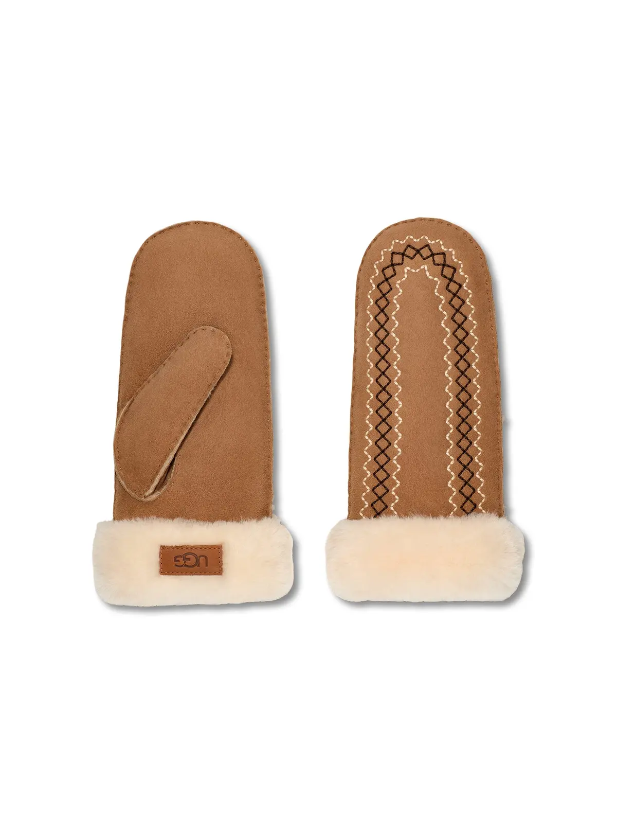 Atherson Embroidered Mitten Chestnut 1