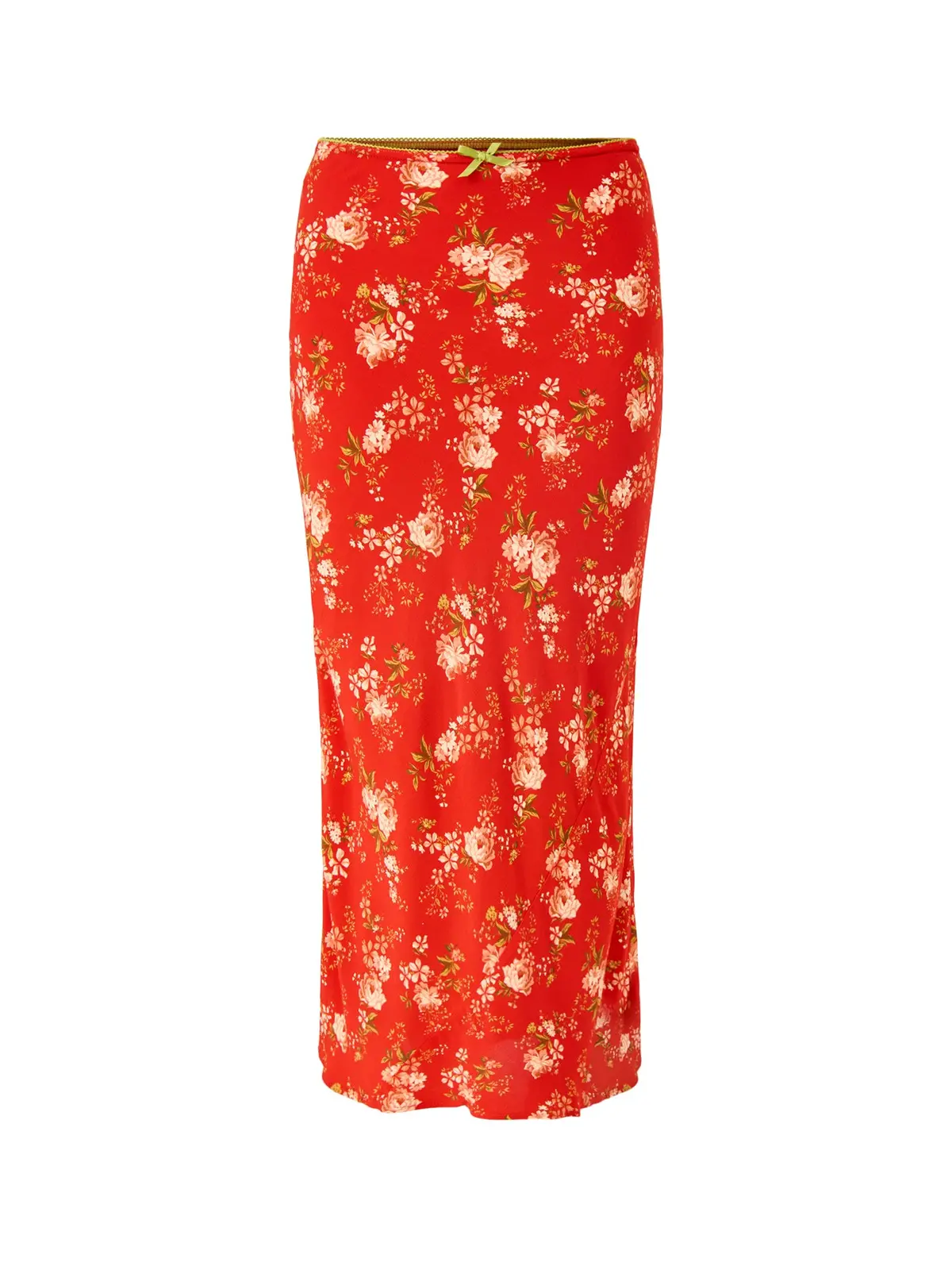 Red Floral Dorris Skirt Red 1