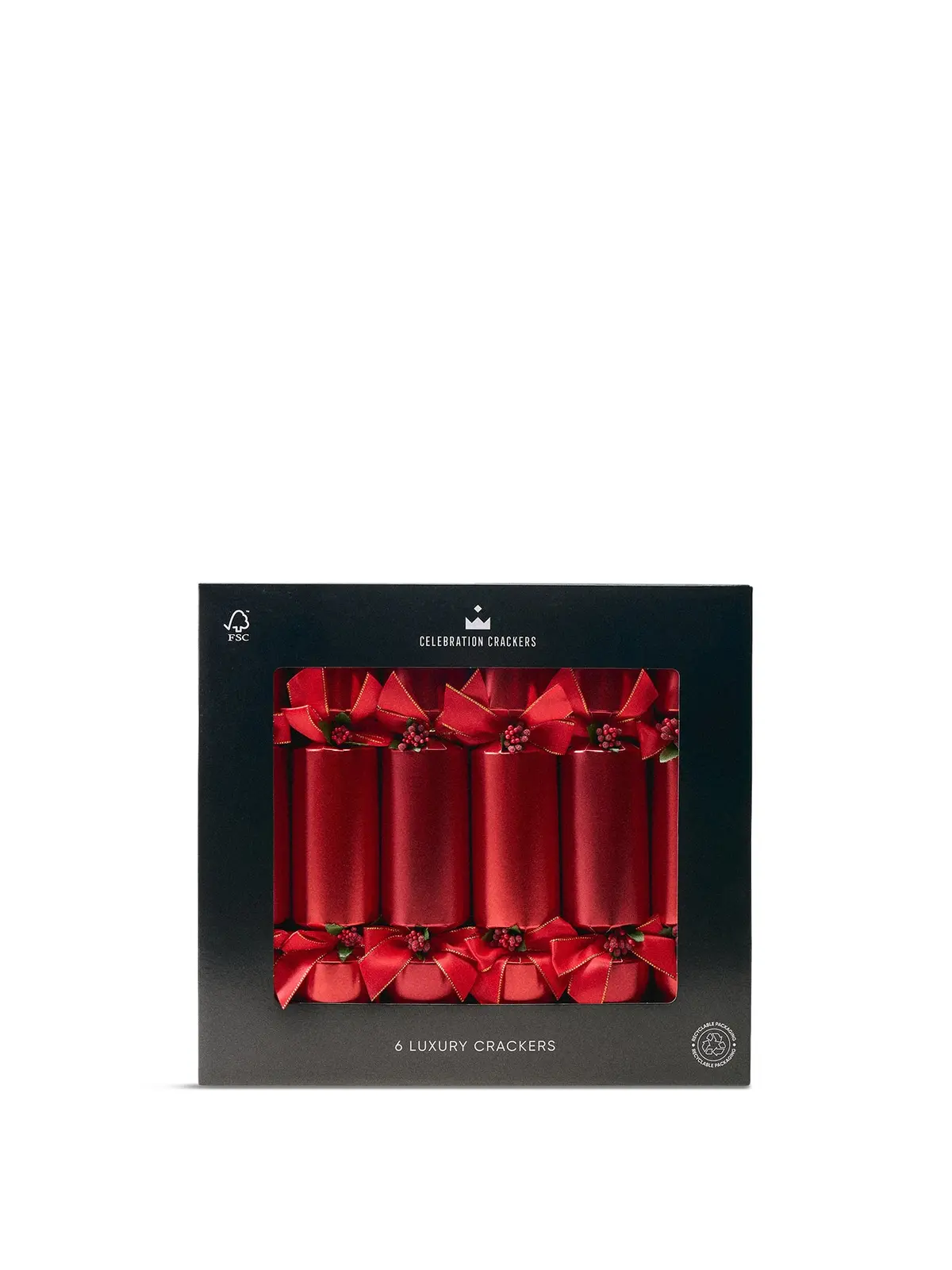 Crimson Christmas 13In Cracker Set Of 6 1