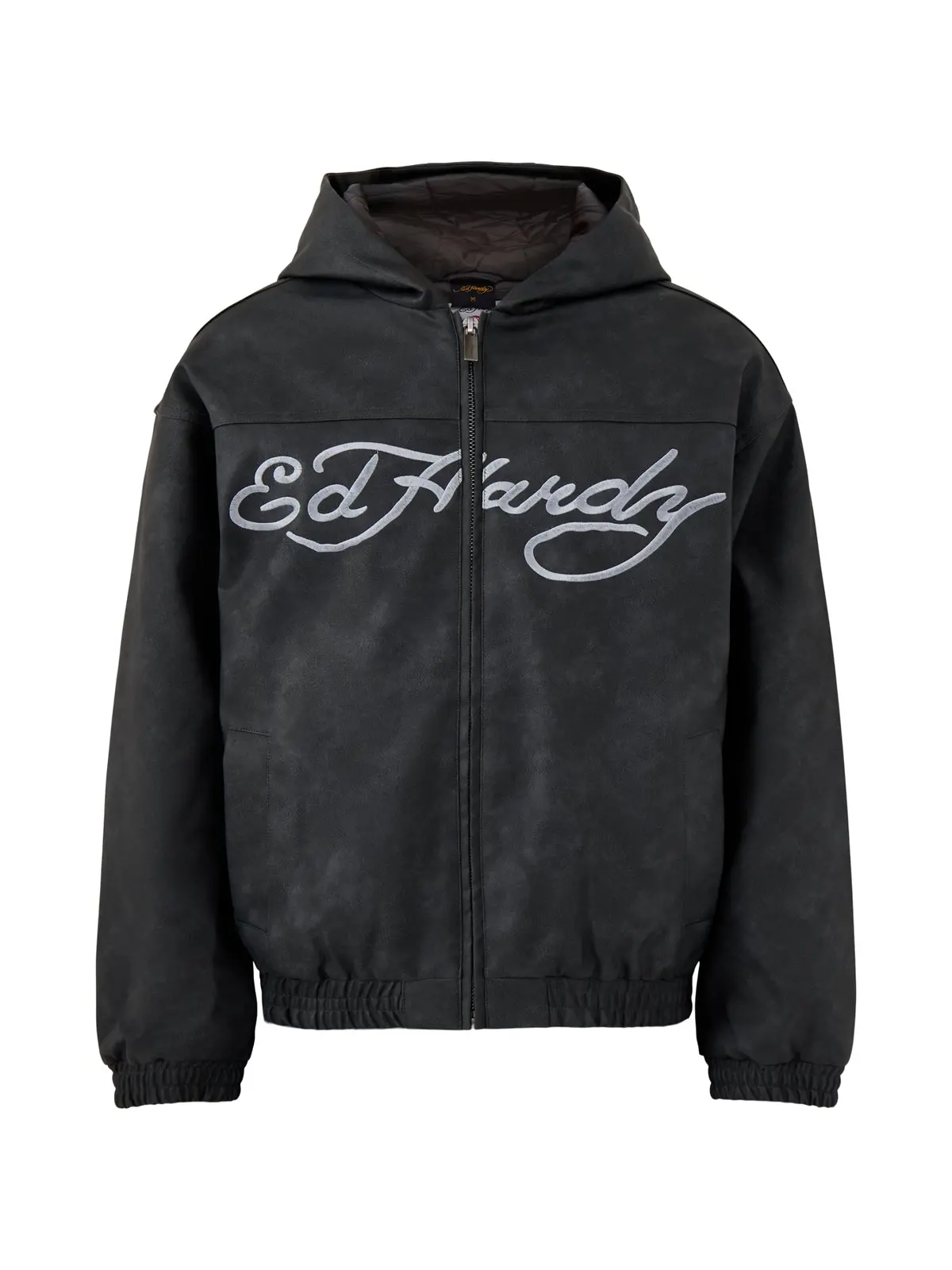 Mens Soaring Eagles Pu Hooded Vegan Leather Jacket 1