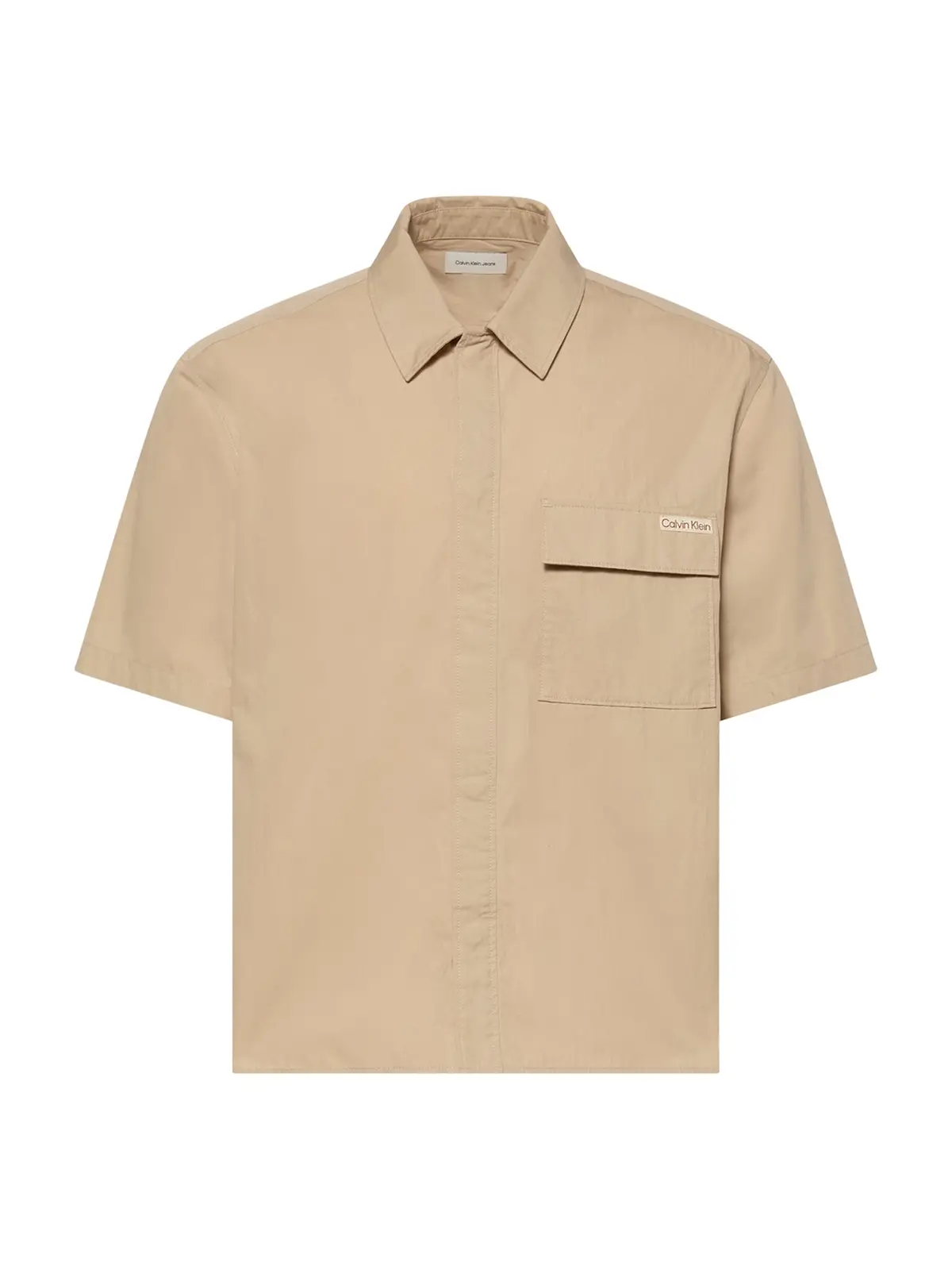Relaxed Cotton Blend Short Sleeve Shirt 1