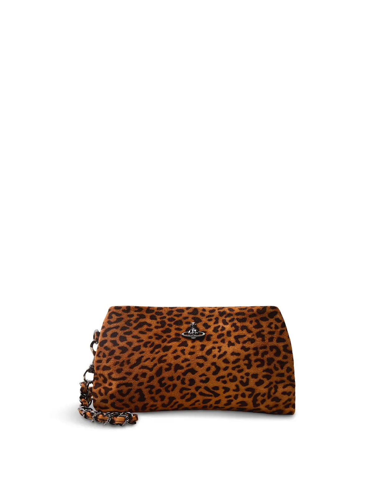 Sadie Wristlet Pouch Leather Leopard 1