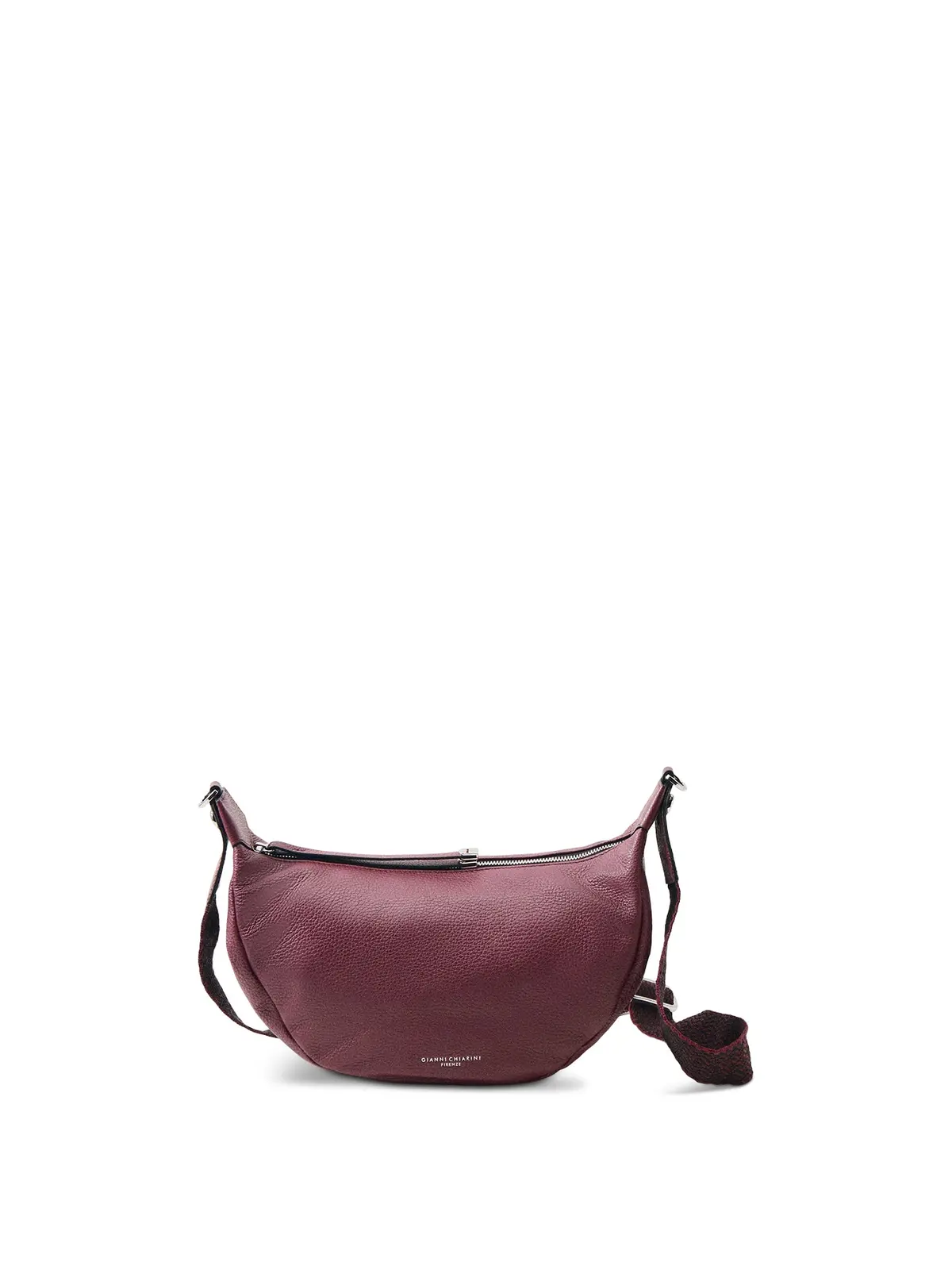 Aisha Crescent Crossbody Wine 1