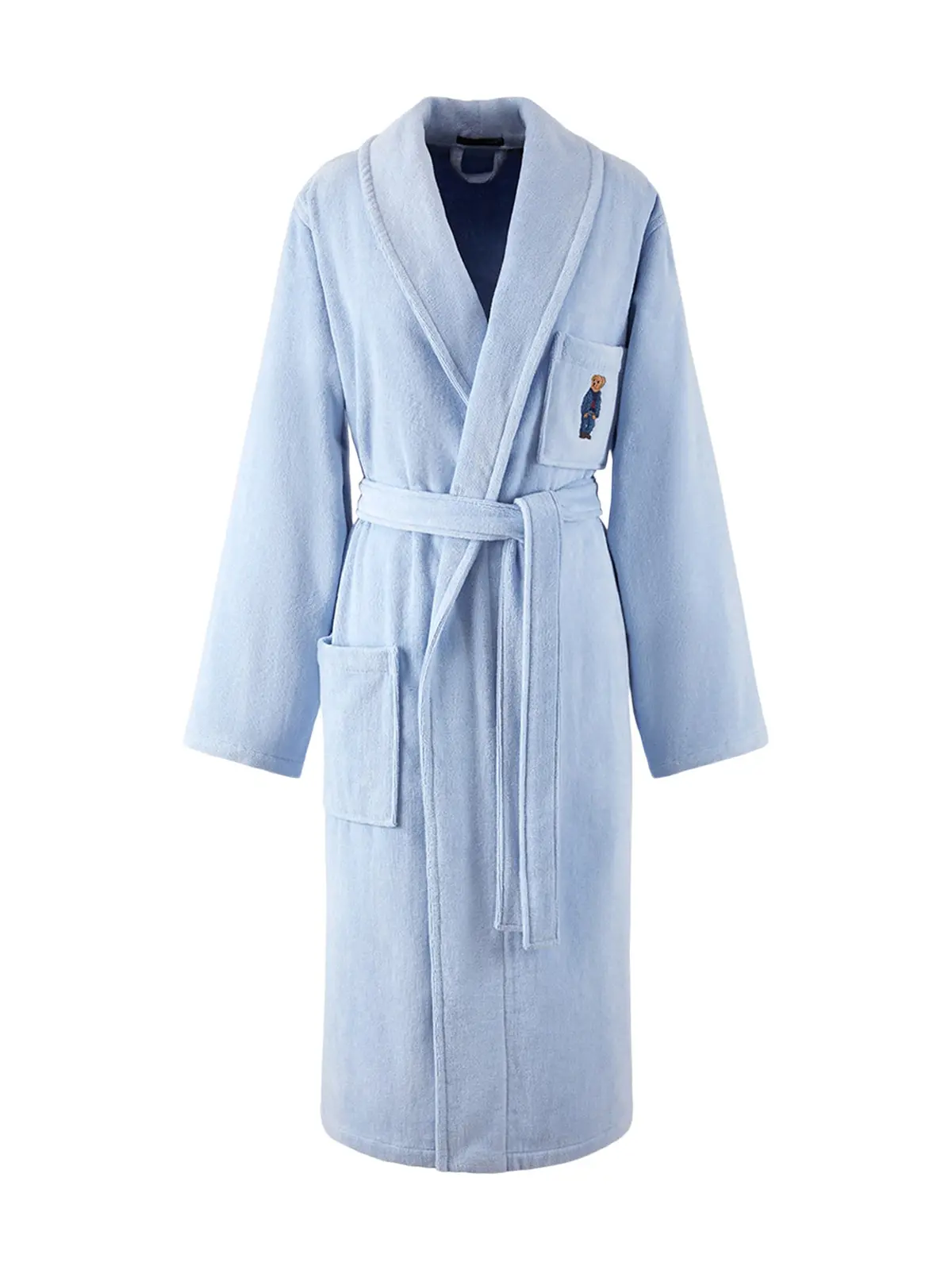 Denim Bear Office Blue Bathrobe 1