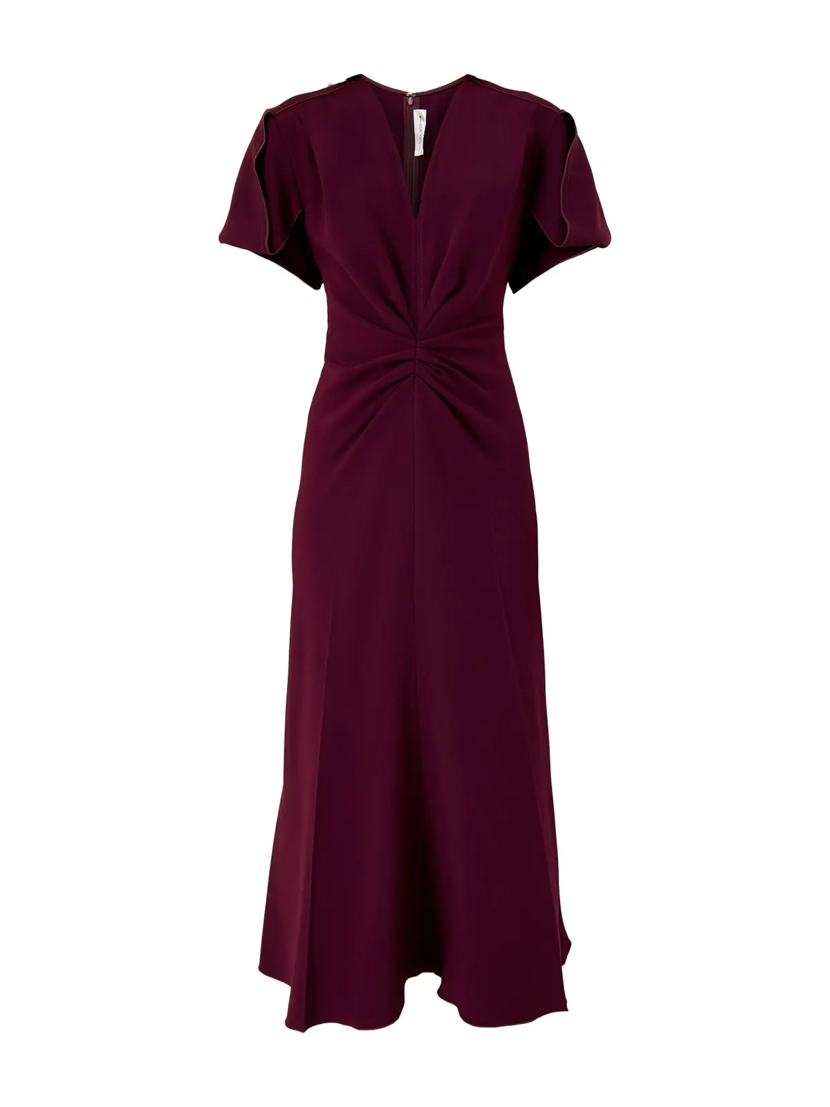 V-Neck Bella Midi Dress Merlot 1