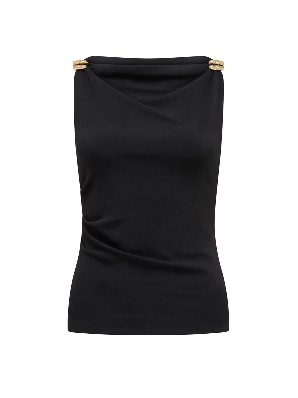 Cleo Hardware Detail Cowl Neck Top 1