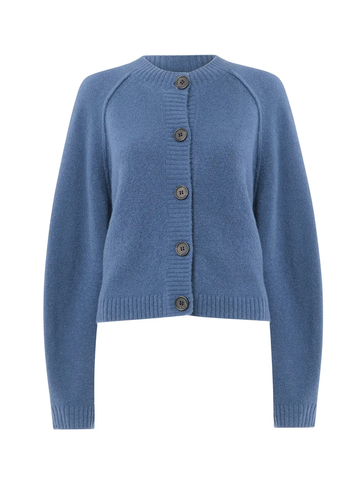 Wool Mix Crew Cardigan 1