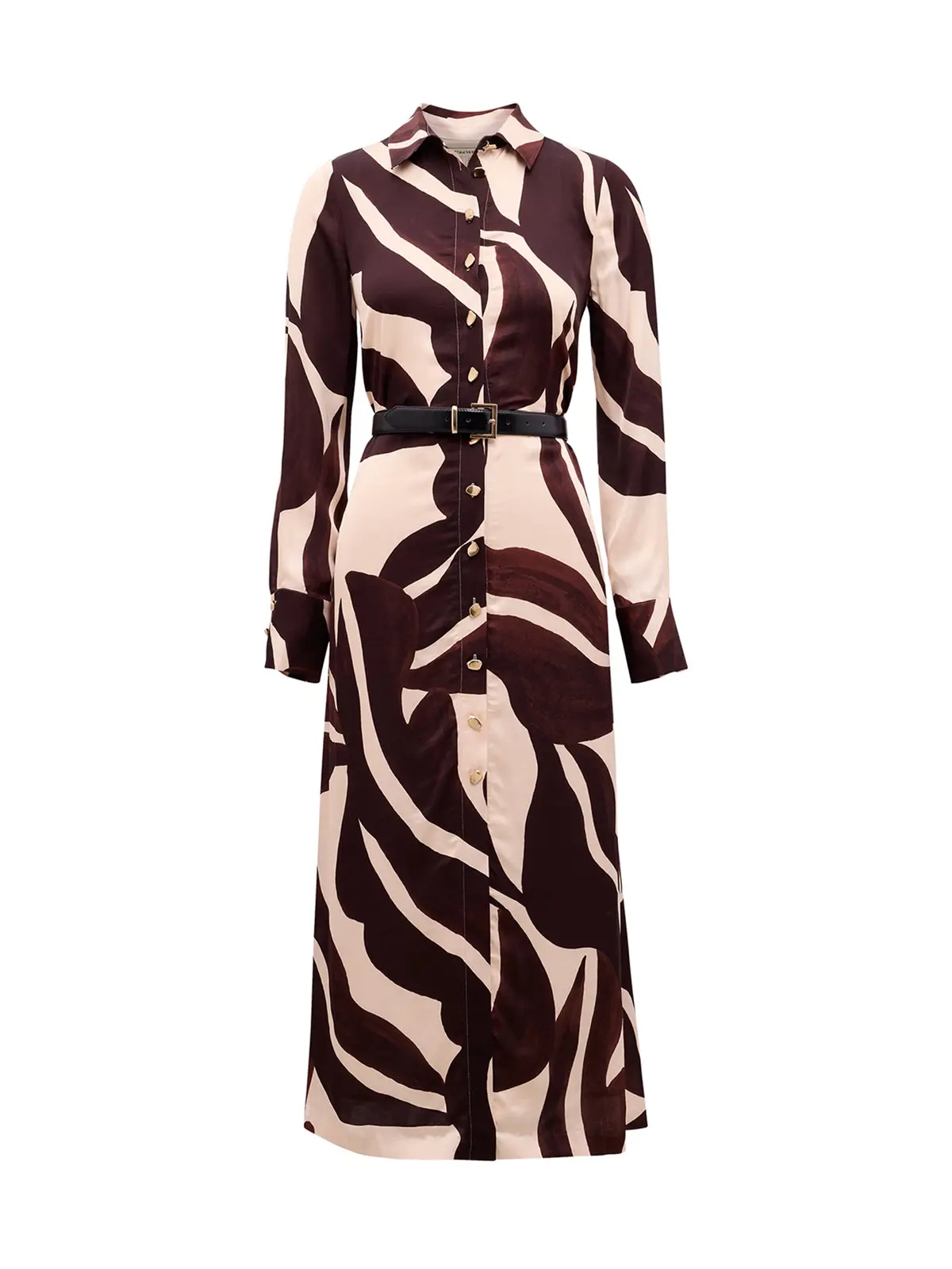 Elliana Printed Satin Midi Dress 1