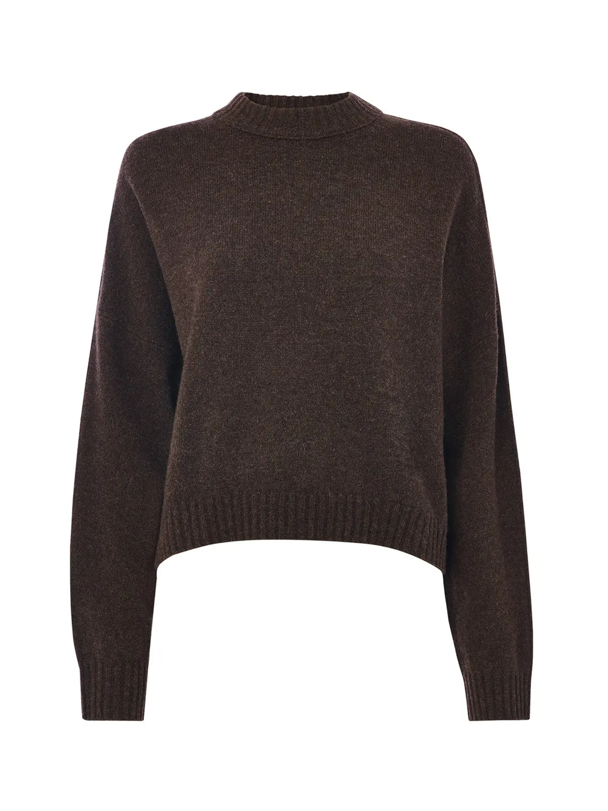 Wool Curved Hem Knit 1