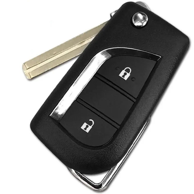 After Market 433Mhz H Chip A03taa Flip Remote Key Part No. 1612489380 / 1612409280 For Citroen C1 Peugeot 108 2 Button 1