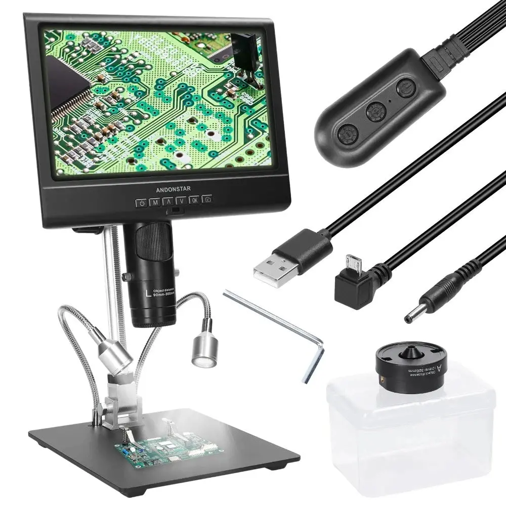Andonstar Ad210 Digital Microscope 10.1 Inch 1080P Adjustable Lcd For Electronics Pcb/Smd Soldering Microscopio 1