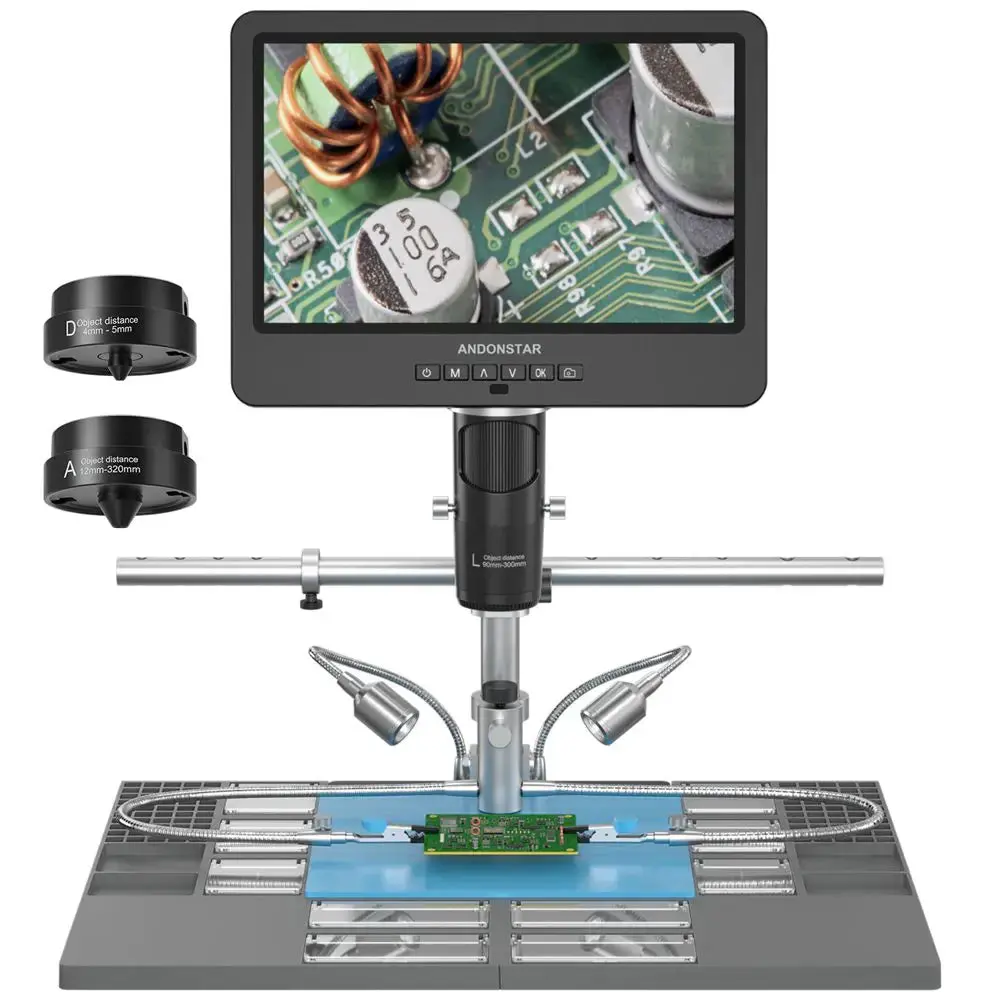 Andonstar Ad249sm-Plus New Trinocular 2000X Uhd 2160P Hdmi/Usb Digital Microscope, Including Soldering Mat 1