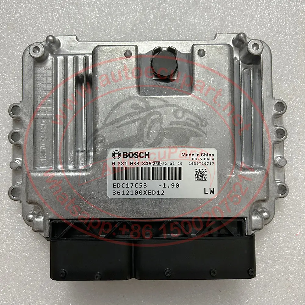 Original New 0281033846 Edc17c53 Ecu For Great Wall Wingle 5, 6, 7  Haval 4D20d/4D20e Ecm (0 281 033 846) 1