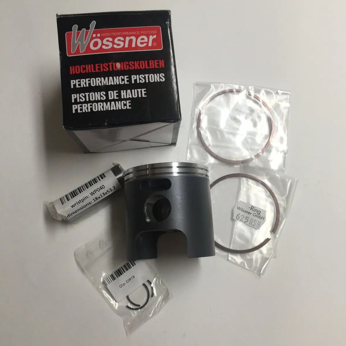 Can Am Piston 175 Cc, 62.0, 62.5, 63, 63.5, And 64 Mm Bore Size, Wossner Piston For Vintage Rotax 175 Cc Engine Dirt Bikes 1