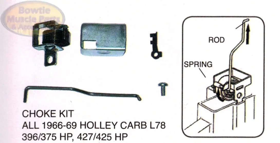 66-69 Camaro Chevelle Corvette Nova Impala 396 L78 427 Copo Holley Choke Kit 1