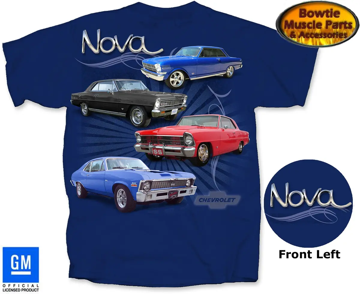 62 63 64 65 66 67 68 69 70 71 72 Chevy Ii Nova T-Shirt Blue Tee Shirt 73 74 75 1