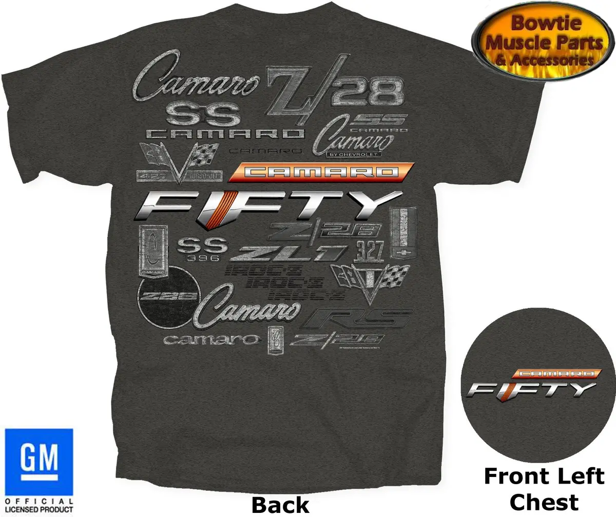 1967 2017 Camaro Fifty Ss Z28 Iroc-Z Zl1 Rs Logo T-Shirt 68 69 70 78 79 88 89 13 1