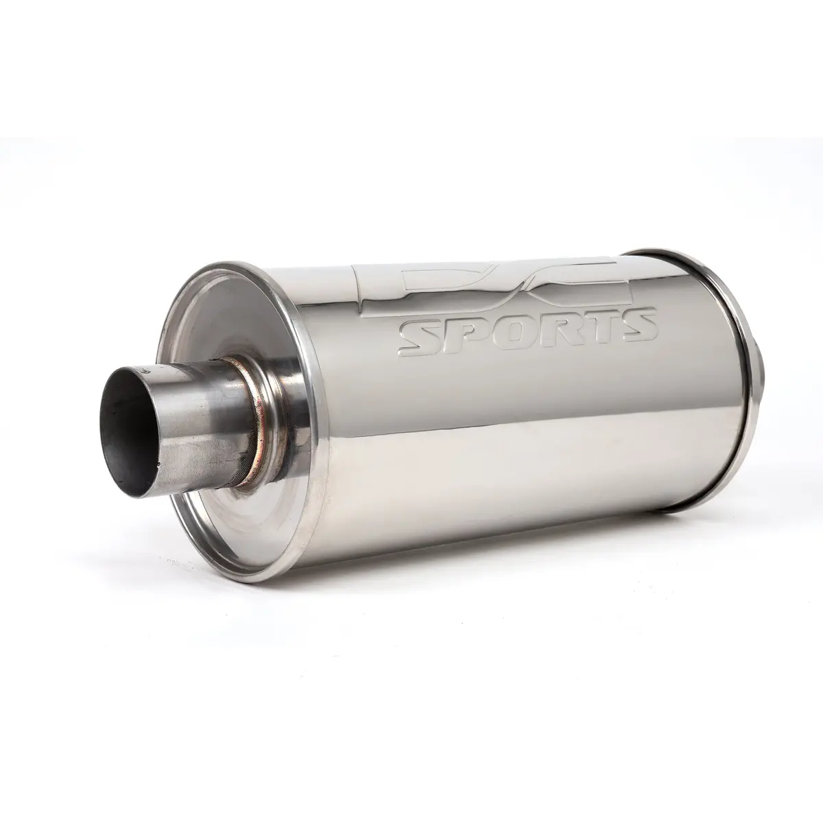 Dc Sports Universal Round Muffler 2.5" Inlet / 3" Outlet 1
