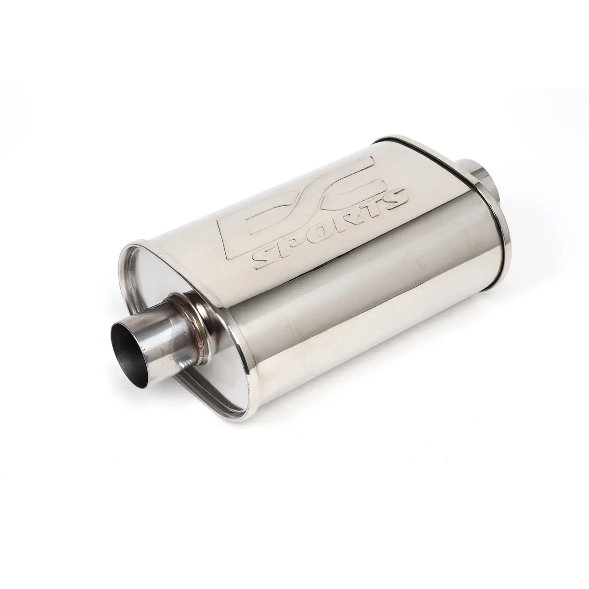 Dc Sports Universal Oval Muffler 2.5" Inlet / 3" Outlet 1