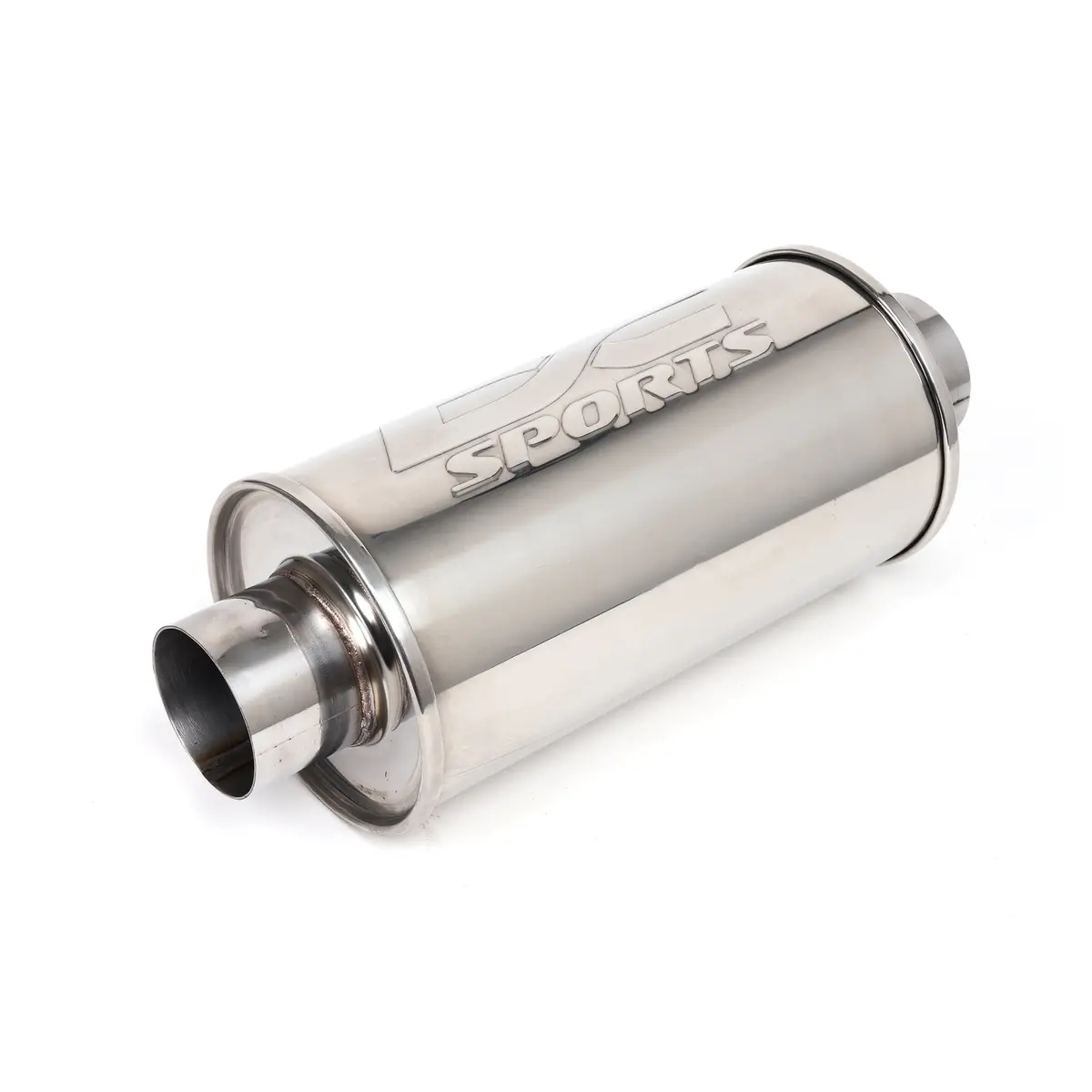 Dc Sports Universal Round Muffler 3" Inlet / 3" Outlet 1