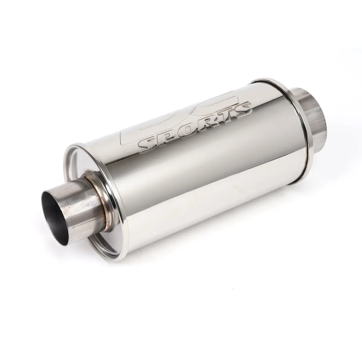 Dc Sports Universal Round Muffler 3" Inlet / 4" Outlet 1