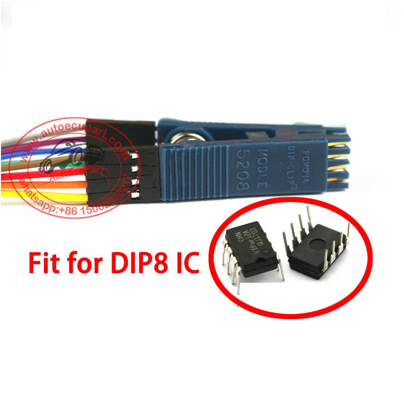 Dip8 Ic Test Clip 8Pin Dip-8 Chip Clip (Pomona 5208) Pitch 2.54Mm Gold Plated 1