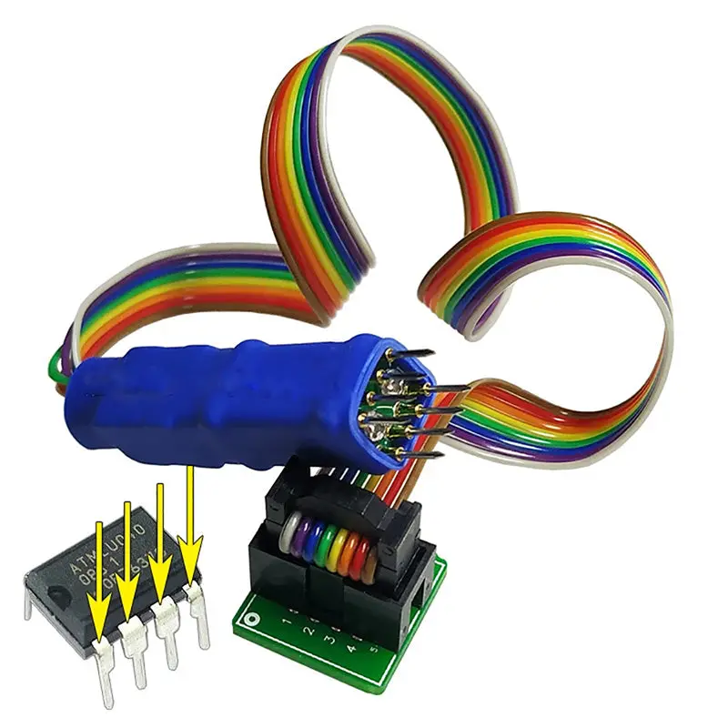 Dip8 Spring Loaded Pogo Pin Adapter Probe For 93Cxx/25Cxx/24Cxx Bios Chip For Vvdi Prog/Ezp2019/Tl866ii Plus/ Xprog Programmer 1