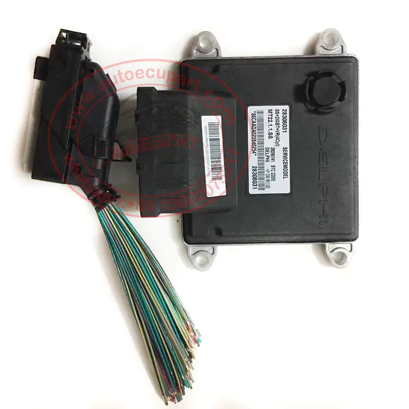 Ecu Harness Connector + Original New Delphi Mt22.1.1 28308031 28296741 Ecu Ecm For Huatai Santa Fe, Baic Bj6420maa1 1