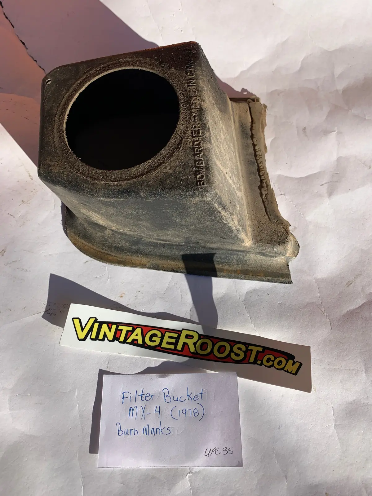 Can Am, Filter Bucket, Mx-4 (1978), Has Burn Marks,  Used Parts 1